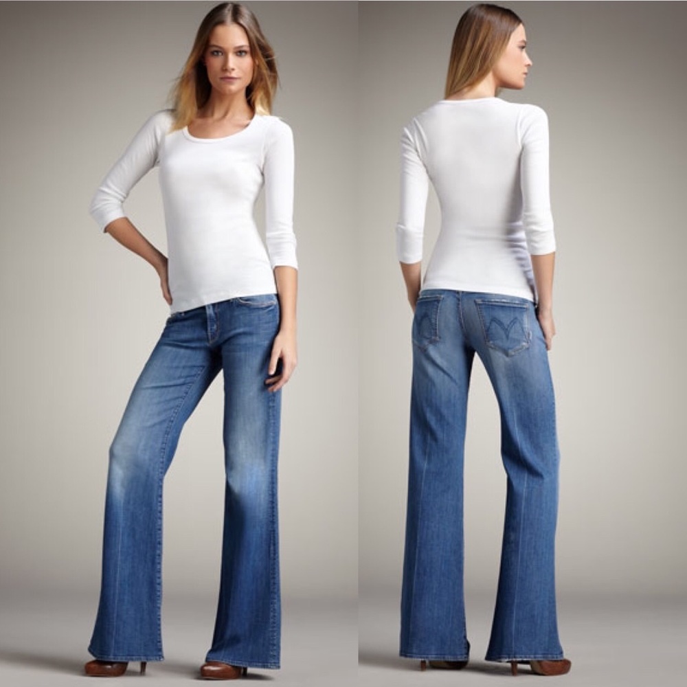 MOTHER The Wilder Bell Bottom Trouser Jeans Medium Kitty 24